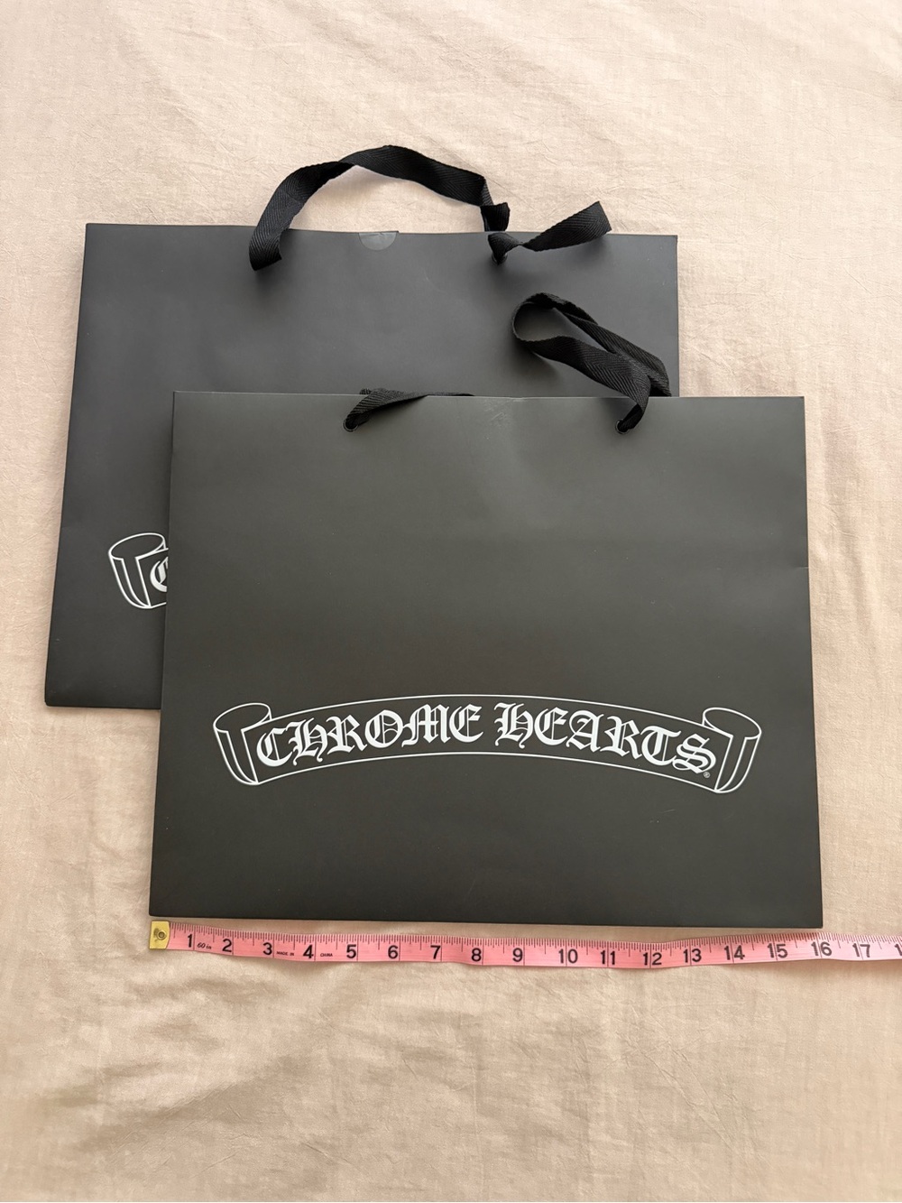 Auth Chrome Hearts Shopping Bags - Set of 2